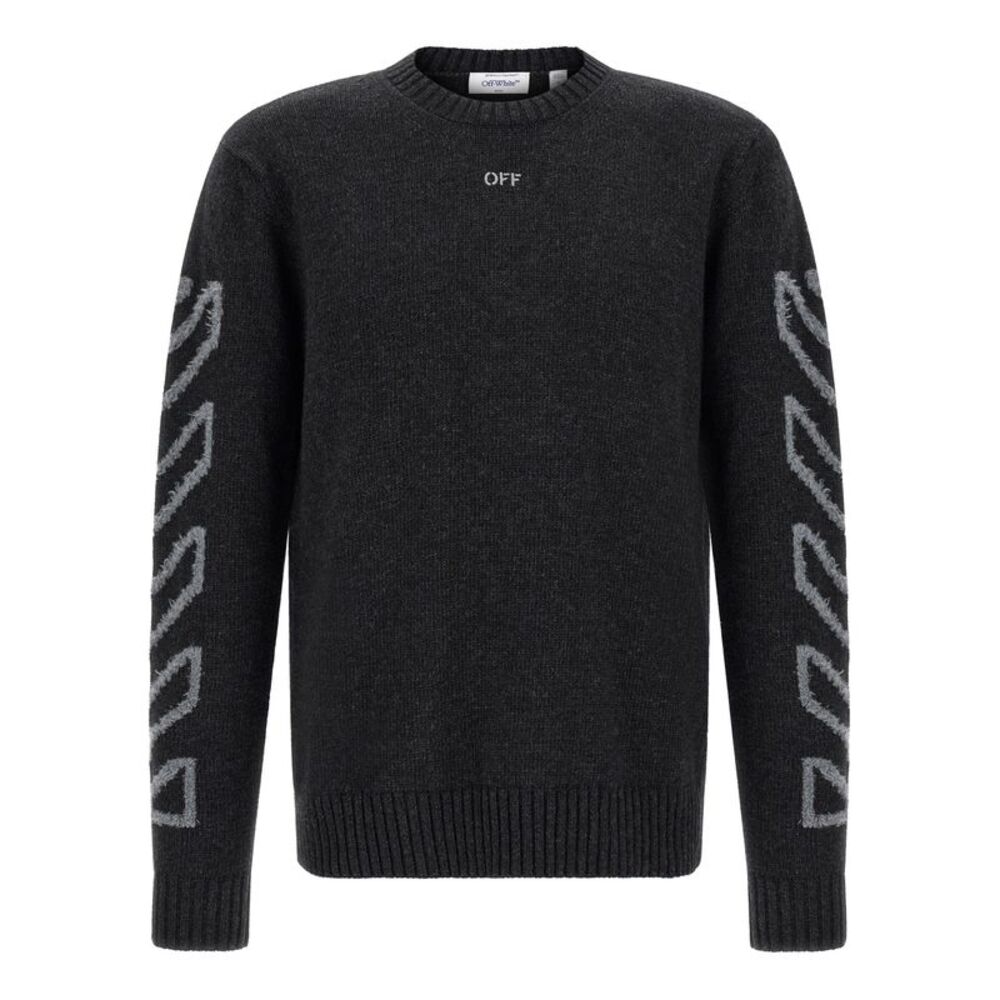 Off-White Gray Wool Men's Cardigan